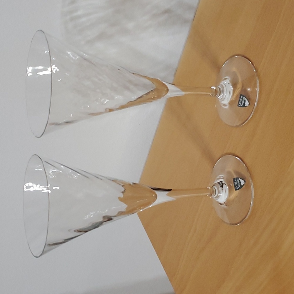 🏠 ORREFORS SWEDEN Helena Champagne Glass Set of 2 (7-3/4 In Tall)